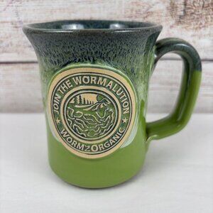 Wormz Organic "Join the Wormalution" Green Mug Deneen Pottery